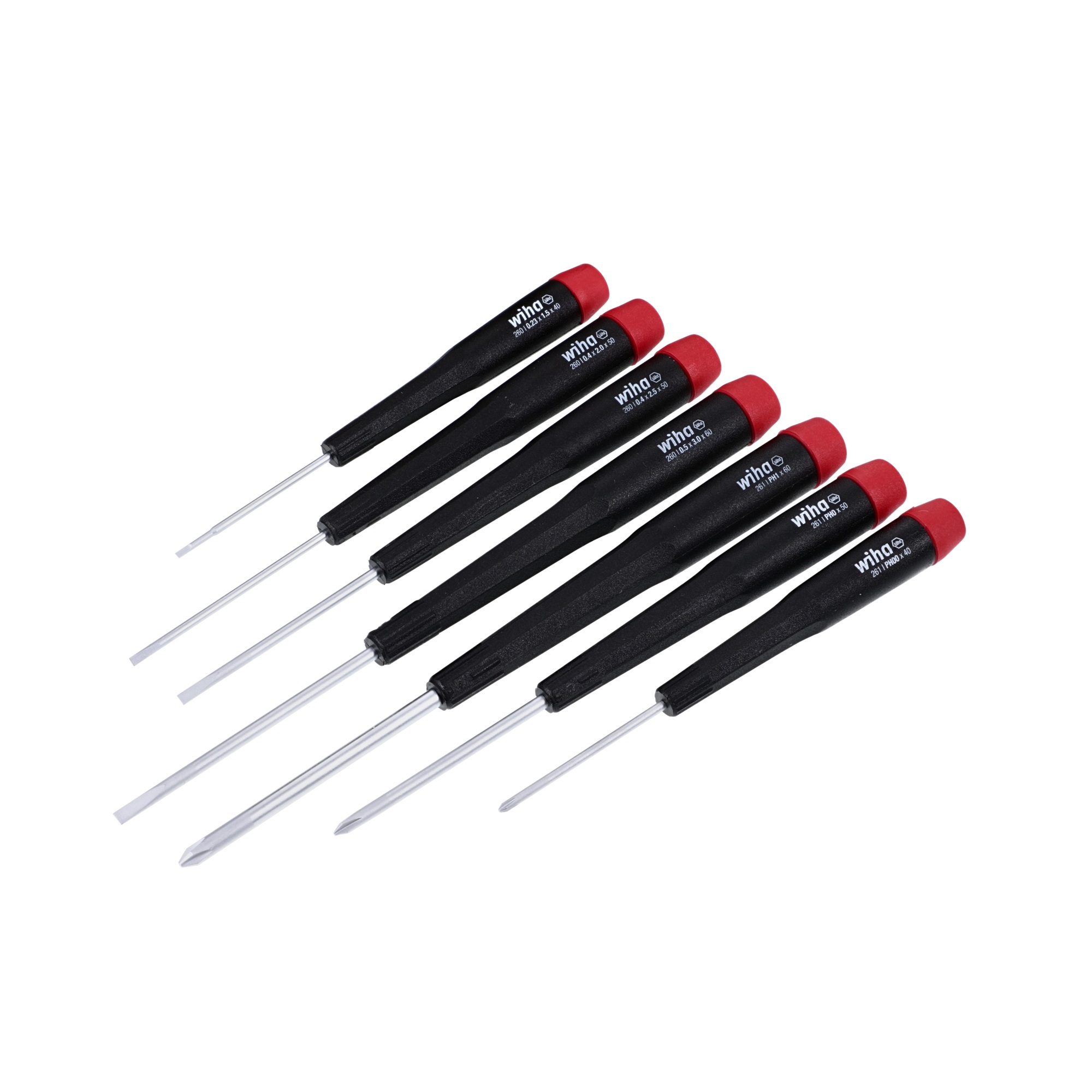 Wiha Tools 7 Piece Precision Slotted and Phillips Screwdriver Set, Model #26197